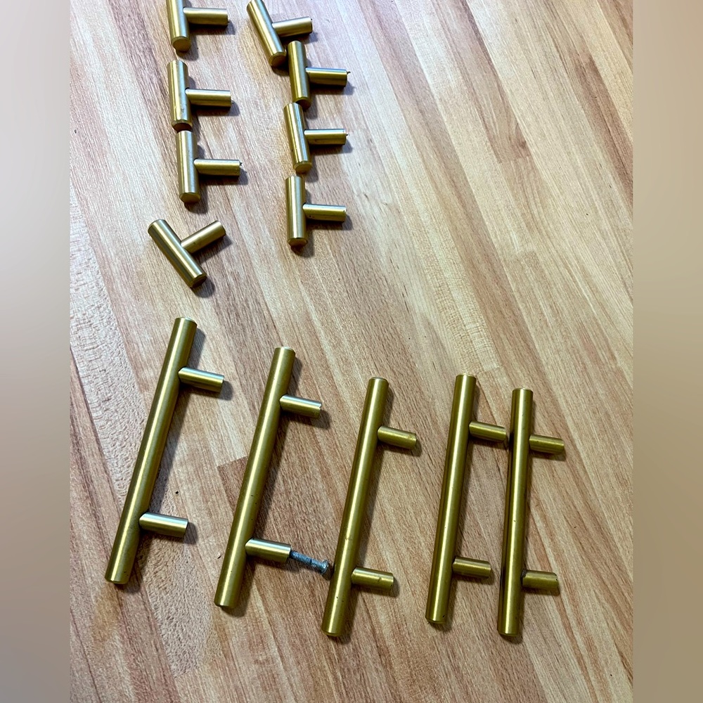 Set of Gold Cabinet Pulls